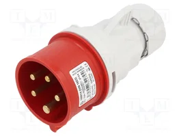 SEZ DK Enchufe Macho de Alimentación AC Trifásico 16A 5 Pines Rojo