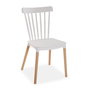 Versa Silla Blanca 52.5x80x43 cm Madera y Polipropileno (4 Unidades)