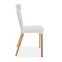 Versa Silla Blanca 52.5x80x43 cm Madera y Polipropileno (4 Unidades)