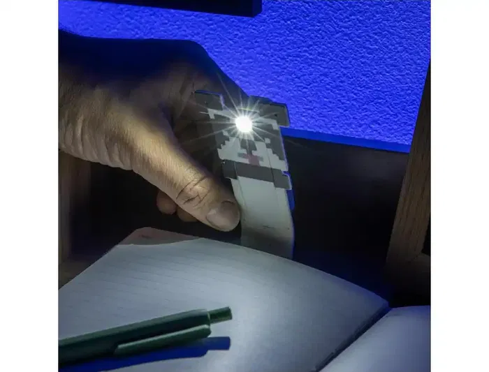Wondee Lámpara de Lectura Minecraft Panda LED, Inspirada en Videojuego, Accesorio Oficial para Fans
