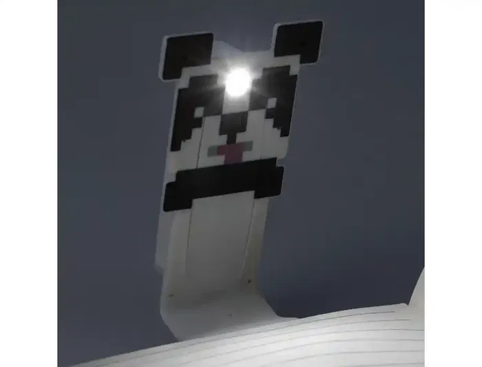 Wondee Lámpara de Lectura Minecraft Panda LED, Inspirada en Videojuego, Accesorio Oficial para Fans