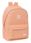 Safta Mochila doble para portátil 15,6" USB Munich Básicos Peach 31x44x18 cm