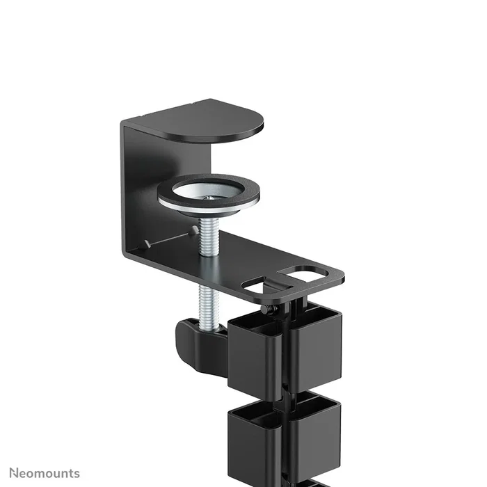 Neomounts ADS06-131BL Organizador Vertebral de Cables para Escritorio, Guía de Cables Negro de Acero, Montaje por Abrazadera Universal sin Herramientas, 1 Pieza