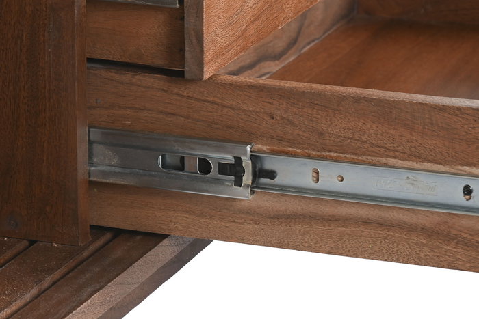 DKD Home Decor Mueble TV Terrazo Oriental Acacia 166 x 46 x 52 cm