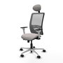 PIQUERAS Y CRESPO Silla de oficina Zulema con mecanismo Sincro/Traslack, Blanco y Gris