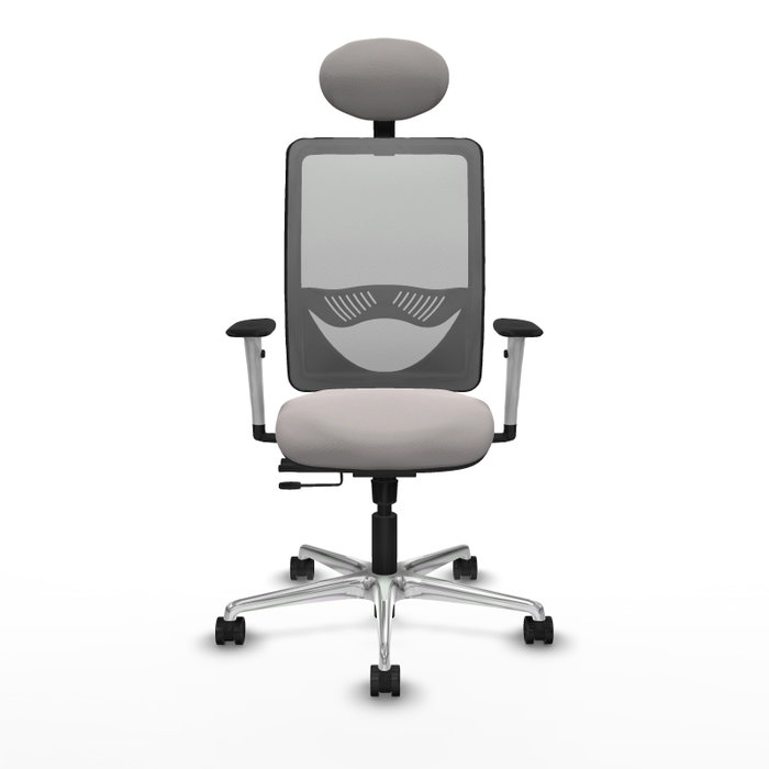 PIQUERAS Y CRESPO Silla de oficina Zulema con mecanismo Sincro/Traslack, Blanco y Gris PIQUERAS Y CRESPO Silla de oficina Zulema con mecanismo Sincro/Traslack, Blanco y Gris