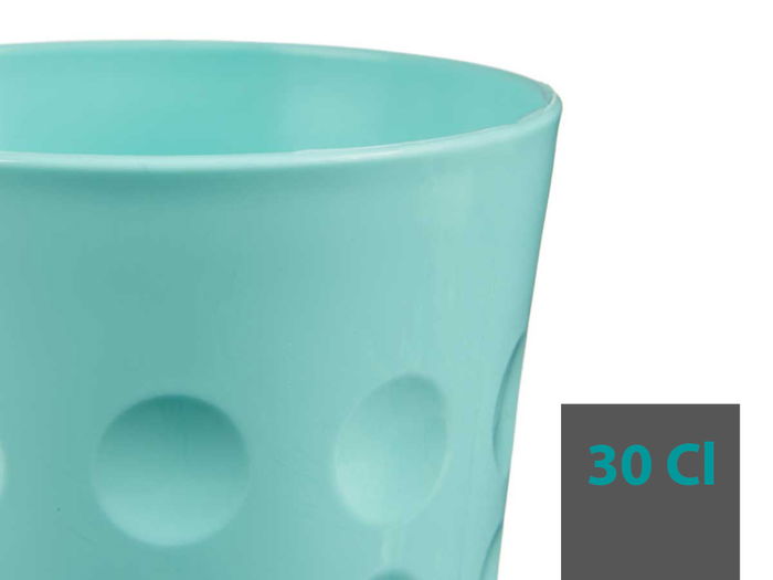 Leknes Taza Plástico 300ml Turquesa, Naranja, Rosa Surtidos 8x10x11.5cm (Set de 60)