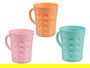 Leknes Taza Plástico 300ml Turquesa, Naranja, Rosa Surtidos 8x10x11.5cm (Set de 60)