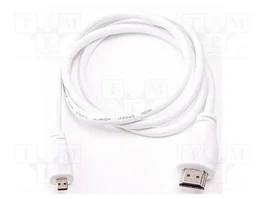 RASPBERRY PI Cable de conexión micro HDMI a HDMI de 2m, blanco