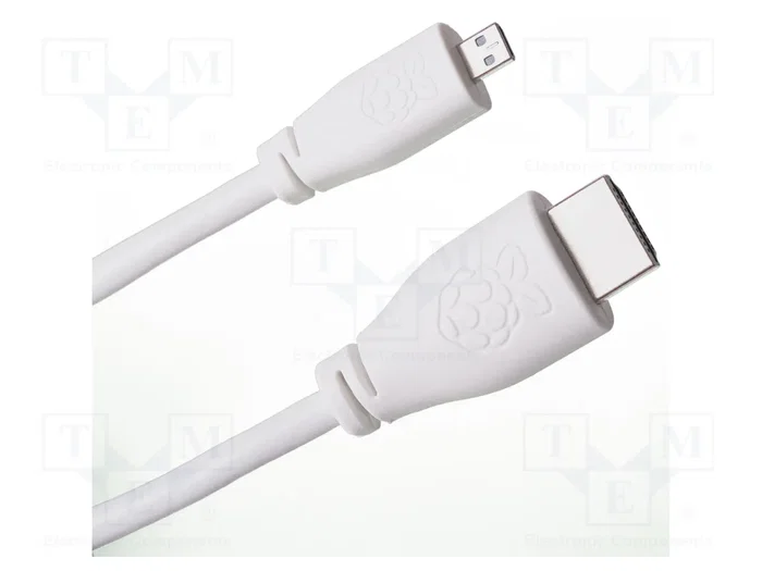 RASPBERRY PI Cable de conexión micro HDMI a HDMI de 2m, blanco RASPBERRY PI Cable de conexión micro HDMI a HDMI de 2m, blanco