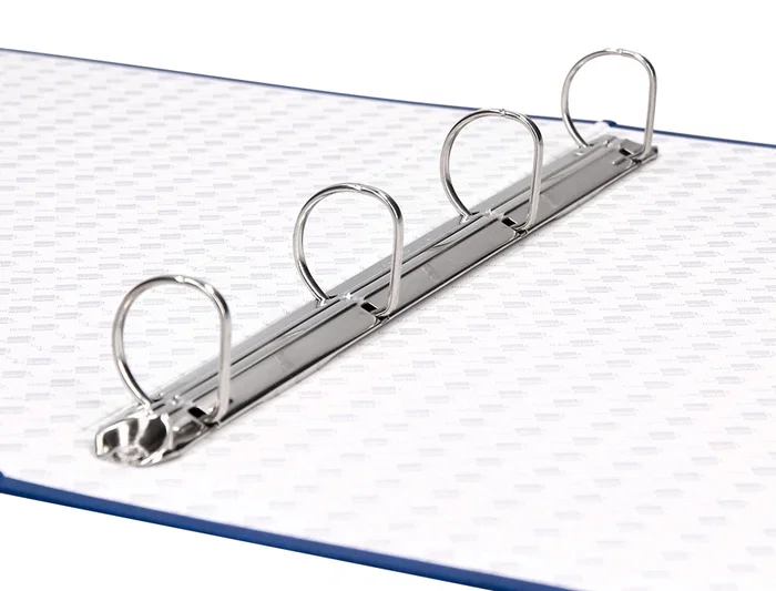 Liderpapel Carpeta de 4 anillas 25mm Mixtas Folio Cartón Forrado Azul