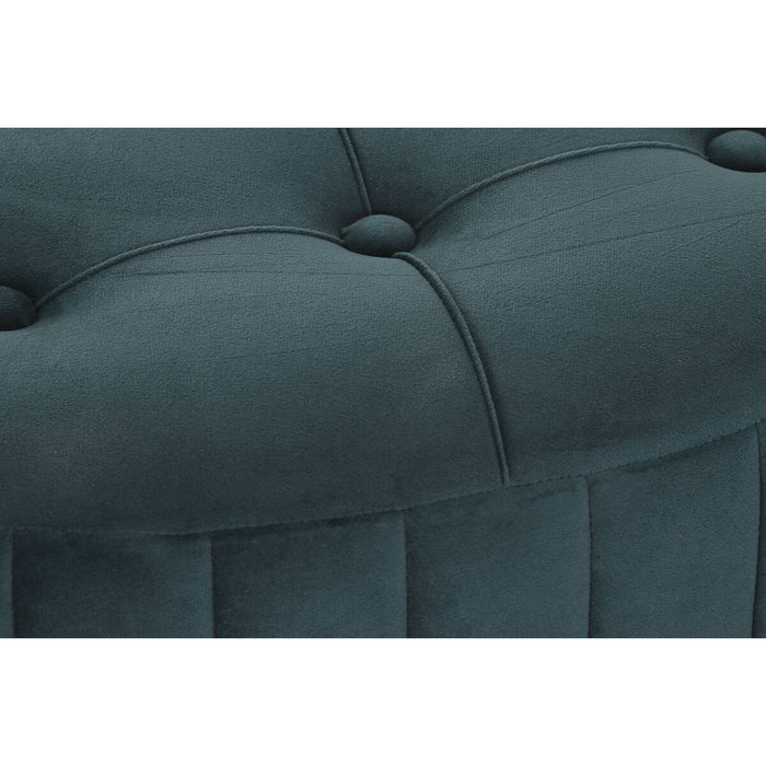 DKD Home Decor Set de 3 Reposapiés de Terciopelo Verde, Burdeos, Gris y Dorado
