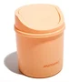 Muitomas Mini Papelera de Escritorio con Puerta Abatible y Tapa Removible, Durazno