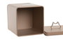 DKD Home Decor Bote Básicos Beige, 6 Unidades, 2.6L para Almacenaje o Comida de Gato, Metal, 14.5 x 19.3 x 14.5 cm