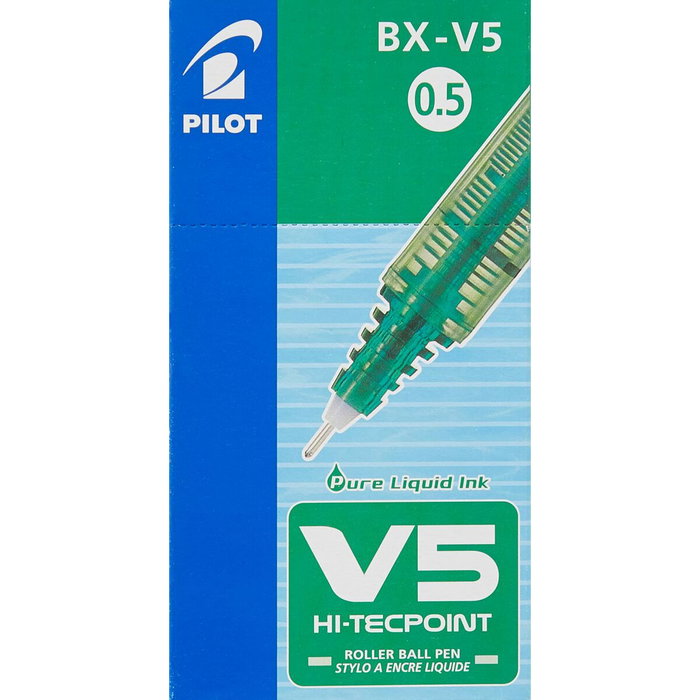 Pilot Hi-Tecpoint V-5 Verde (Set de 12)