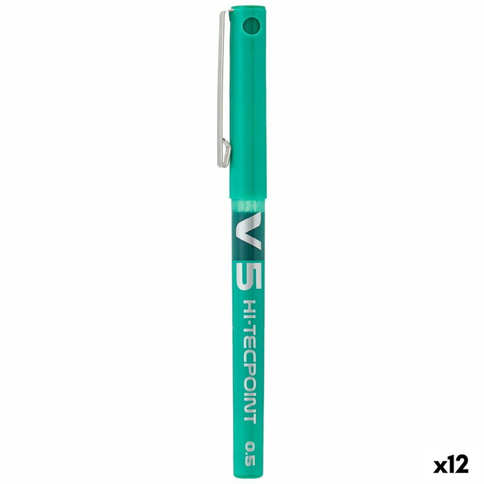 Pilot Hi-Tecpoint V-5 Verde (Set de 12)