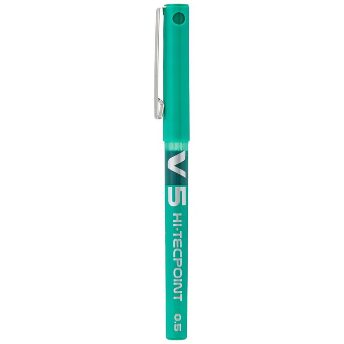 Pilot Hi-Tecpoint V-5 Verde (Set de 12)