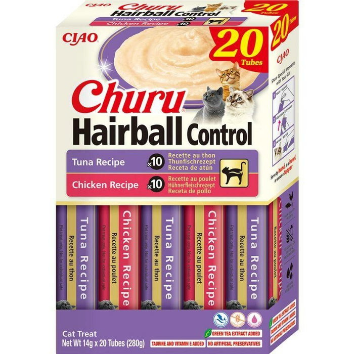 Churu Cat Variedades Hair Ball Control 20 Unidades Churu Cat Variedades Hair Ball Control 20 Unidades