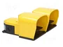 PIZZATO ELETTRICA Interruptor de pie amarillo (SPST-NO + SPST-NC) x2 IP65