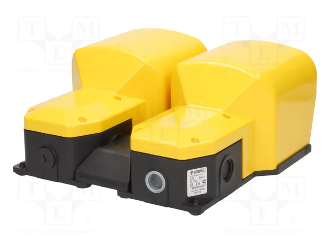PIZZATO ELETTRICA Interruptor de pie amarillo (SPST-NO + SPST-NC) x2 IP65