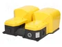 PIZZATO ELETTRICA Interruptor de pie amarillo (SPST-NO + SPST-NC) x2 IP65