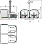 PIZZATO ELETTRICA Interruptor de pie amarillo (SPST-NO + SPST-NC) x2 IP65