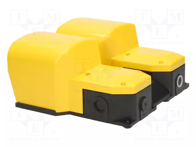 PIZZATO ELETTRICA Interruptor de pie amarillo (SPST-NO + SPST-NC) x2 IP65