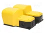 PIZZATO ELETTRICA Interruptor de pie amarillo (SPST-NO + SPST-NC) x2 IP65