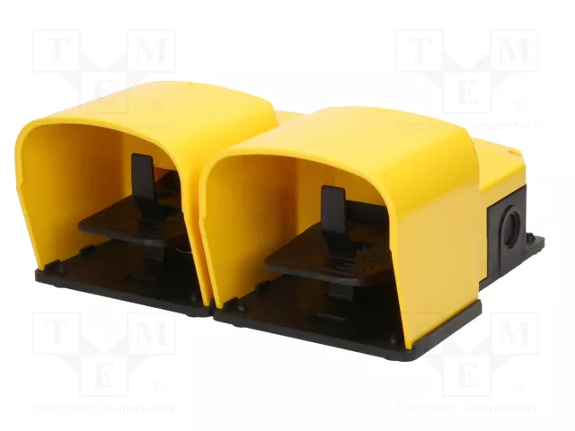 PIZZATO ELETTRICA Interruptor de pie amarillo (SPST-NO + SPST-NC) x2 IP65