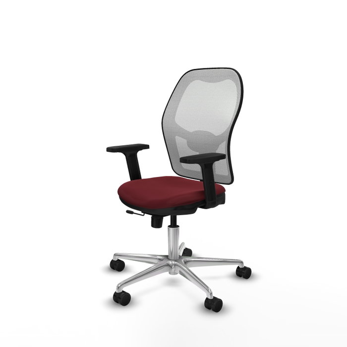 PIQUERAS Y CRESPO Silla de oficina Jorquera Sincro/Traslack Granate y Blanco PIQUERAS Y CRESPO Silla de oficina Jorquera Sincro/Traslack Granate y Blanco