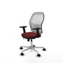 PIQUERAS Y CRESPO Silla de oficina Jorquera Sincro/Traslack Granate y Blanco