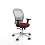 PIQUERAS Y CRESPO Silla de oficina Jorquera Sincro/Traslack Granate y Blanco