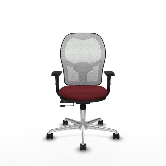 PIQUERAS Y CRESPO Silla de oficina Jorquera Sincro/Traslack Granate y Blanco PIQUERAS Y CRESPO Silla de oficina Jorquera Sincro/Traslack Granate y Blanco