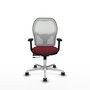 PIQUERAS Y CRESPO Silla de oficina Jorquera Sincro/Traslack Granate y Blanco