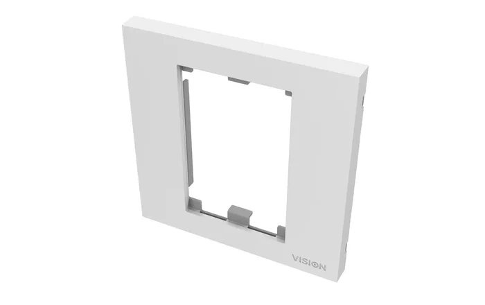 Vision TC3 SURRIG Placa de Pared y Cubierta para Interruptor, Blanco, 86x86 mm, 1 Enchufe, 1 Unidad
