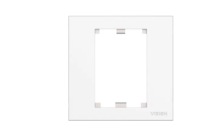Vision TC3 SURRIG Placa de Pared y Cubierta para Interruptor, Blanco, 86x86 mm, 1 Enchufe, 1 Unidad
