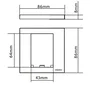 Vision TC3 SURRIG Placa de Pared y Cubierta para Interruptor, Blanco, 86x86 mm, 1 Enchufe, 1 Unidad