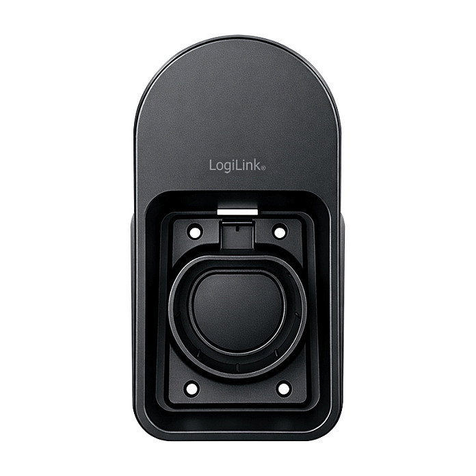 LogiLink Soporte para Pistola de Carga de Vehículo Eléctrico con Guardacables Negro