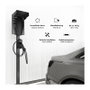 LogiLink Soporte para Pistola de Carga de Vehículo Eléctrico con Guardacables Negro