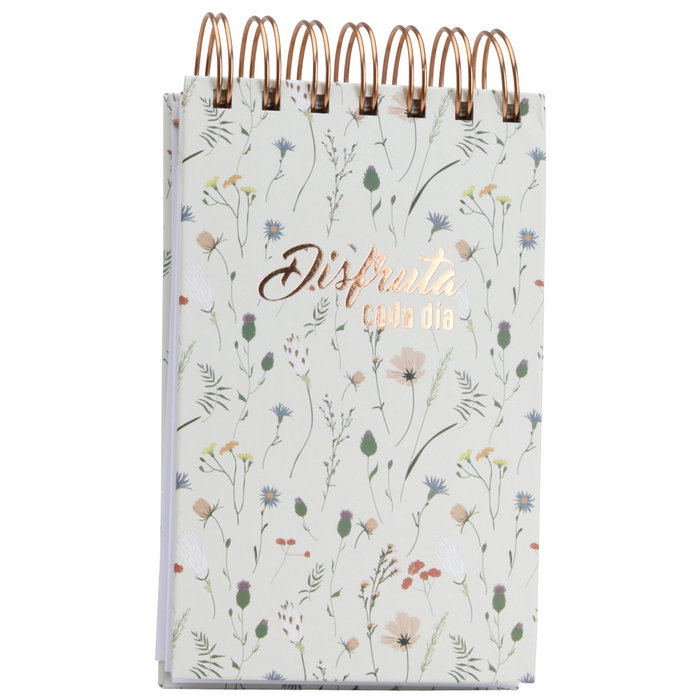 CMP General Libreta Bloc Espiral A6 'Disfruta Cada Día' - 150 Páginas a Color, Tapas Duras, 9.5x3x17 cm