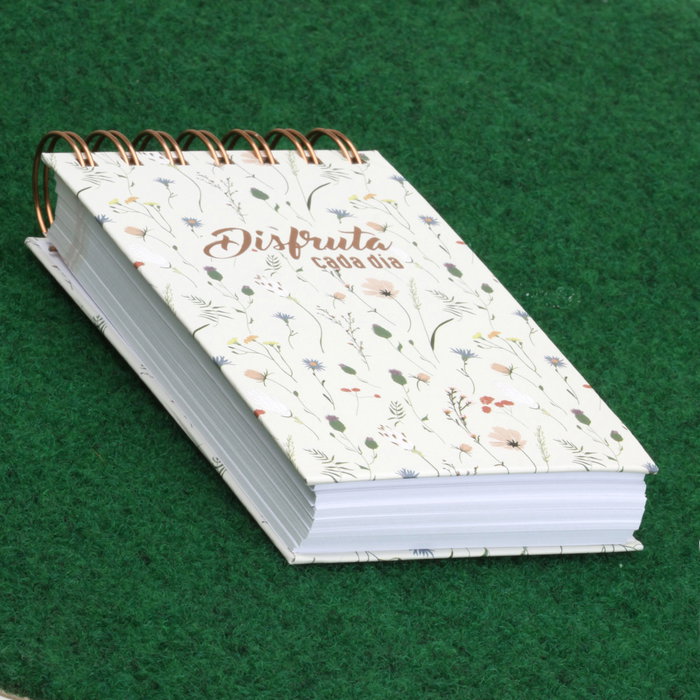 CMP General Libreta Bloc Espiral A6 'Disfruta Cada Día' - 150 Páginas a Color, Tapas Duras, 9.5x3x17 cm