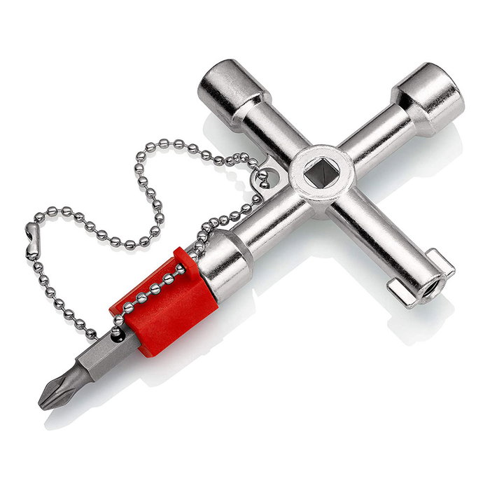 Knipex 001103 Llaves para armarios de control 76mm, para sistemas de gas, agua y electricidad