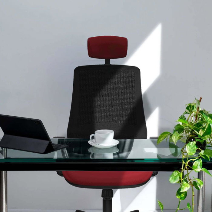 PIQUERAS Y CRESPO Silla de oficina Mardos con mecanismo Sincro Rojo