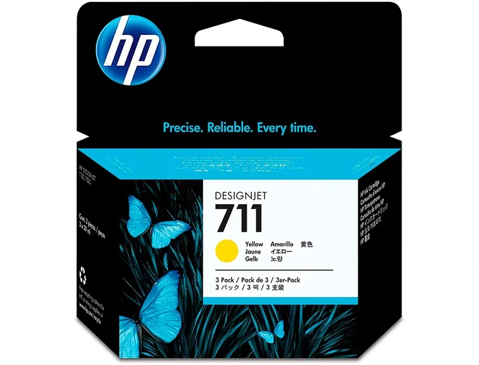 HP 711 Multipack de 3 Cartuchos de Tinta Amarilla 29 ml HP 711 Multipack de 3 Cartuchos de Tinta Amarilla 29 ml