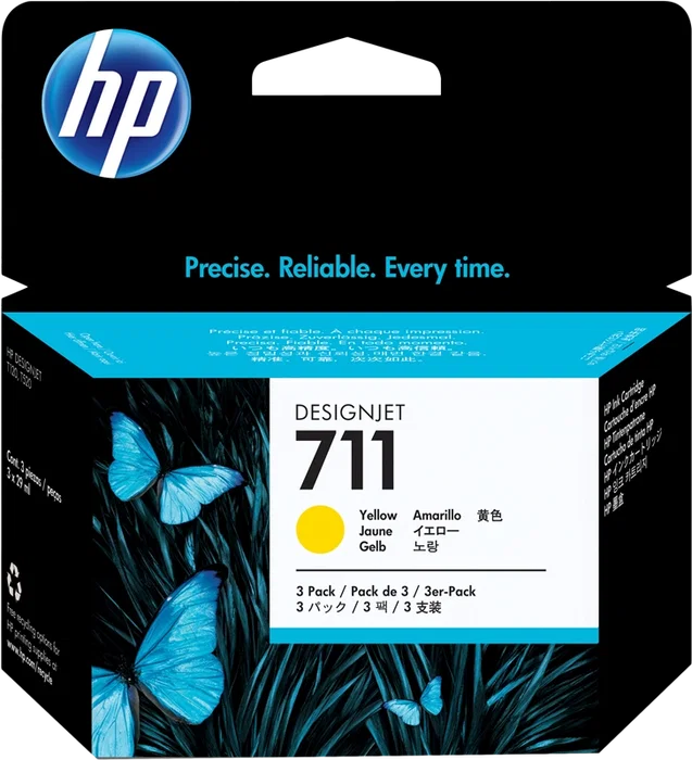 HP 711 Multipack de 3 Cartuchos de Tinta Amarilla 29 ml HP 711 Multipack de 3 Cartuchos de Tinta Amarilla 29 ml