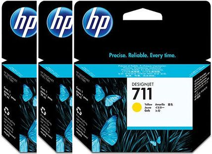 HP 711 Multipack de 3 Cartuchos de Tinta Amarilla 29 ml HP 711 Multipack de 3 Cartuchos de Tinta Amarilla 29 ml