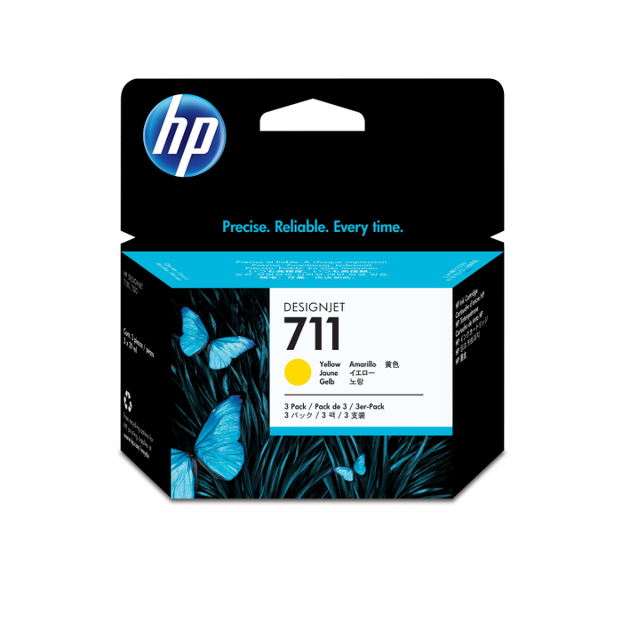 HP 711 Multipack de 3 Cartuchos de Tinta Amarilla 29 ml HP 711 Multipack de 3 Cartuchos de Tinta Amarilla 29 ml