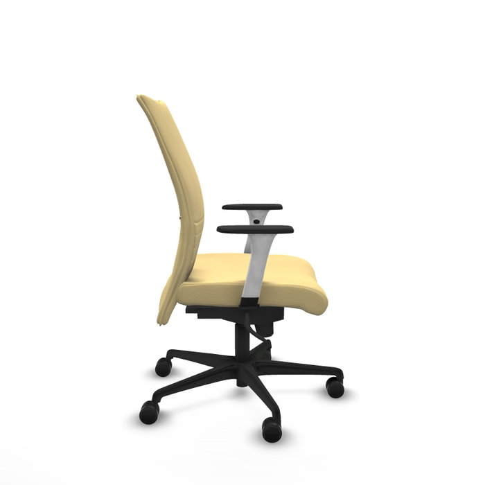 PIQUERAS Y CRESPO Silla Albacete Confidente Crema con Mecanismo Sincro y Brazos 1D PIQUERAS Y CRESPO Silla Albacete Confidente Crema con Mecanismo Sincro y Brazos 1D