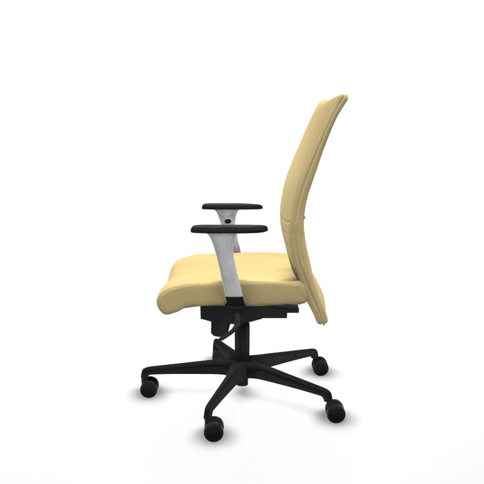 PIQUERAS Y CRESPO Silla Albacete Confidente Crema con Mecanismo Sincro y Brazos 1D PIQUERAS Y CRESPO Silla Albacete Confidente Crema con Mecanismo Sincro y Brazos 1D