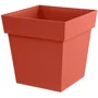 EDA Maceta Cuadrada Toscana 50 cm 87 L Terracota Naranja Interior/Exterior 49,5 x 49,5 x H.52,5 cm